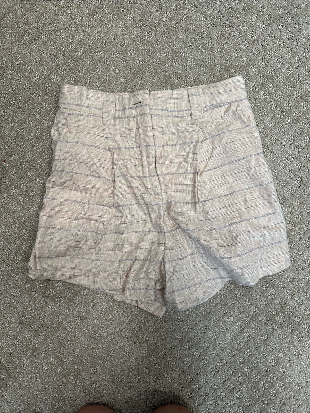 Rails Women's Light Beige Plaid Flat-Front Shorts